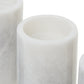 White Aristocratic Set of Three Marble Tealight Holders