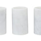 White Aristocratic Set of Three Marble Tealight Holders