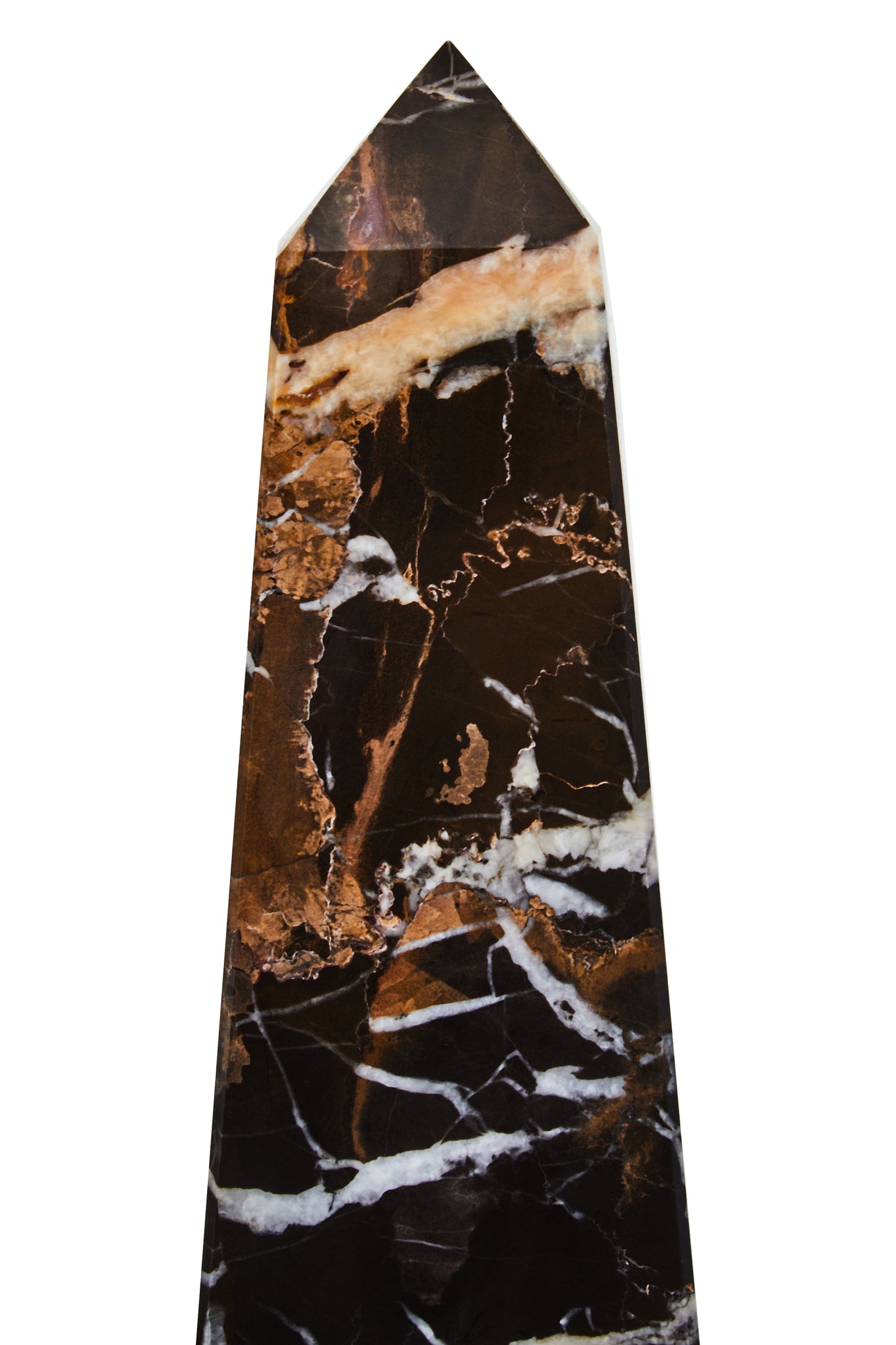 Black & Gold Aristocratic Large Marble Obelisk