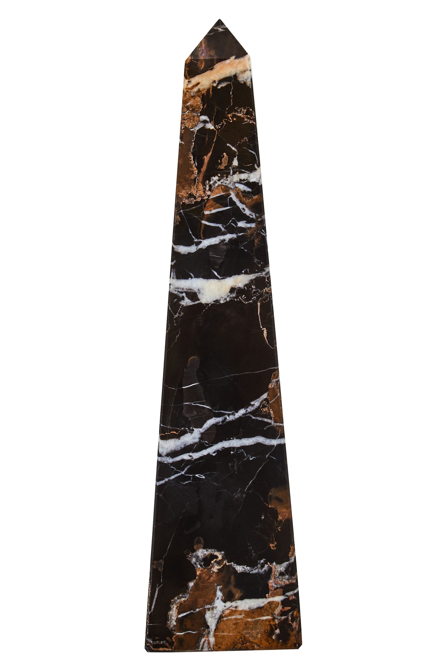 Black & Gold Aristocratic Large Marble Obelisk