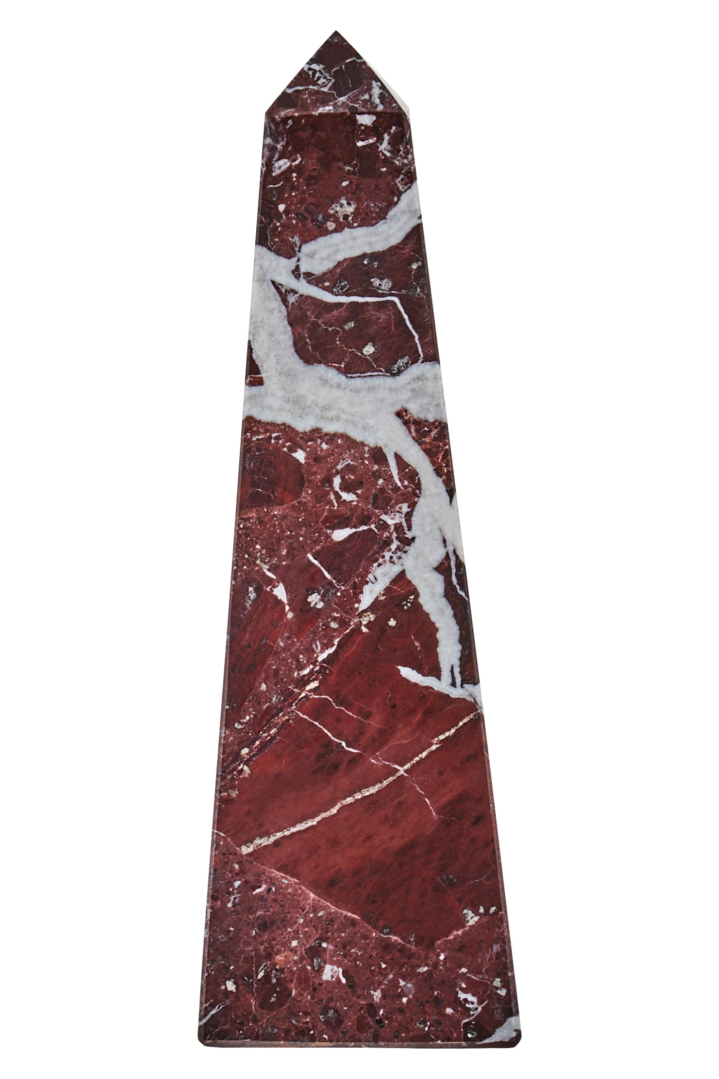 Red Aristocratic Small Marble Obelisk