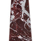 Red Aristocratic Large Marble Obelisk