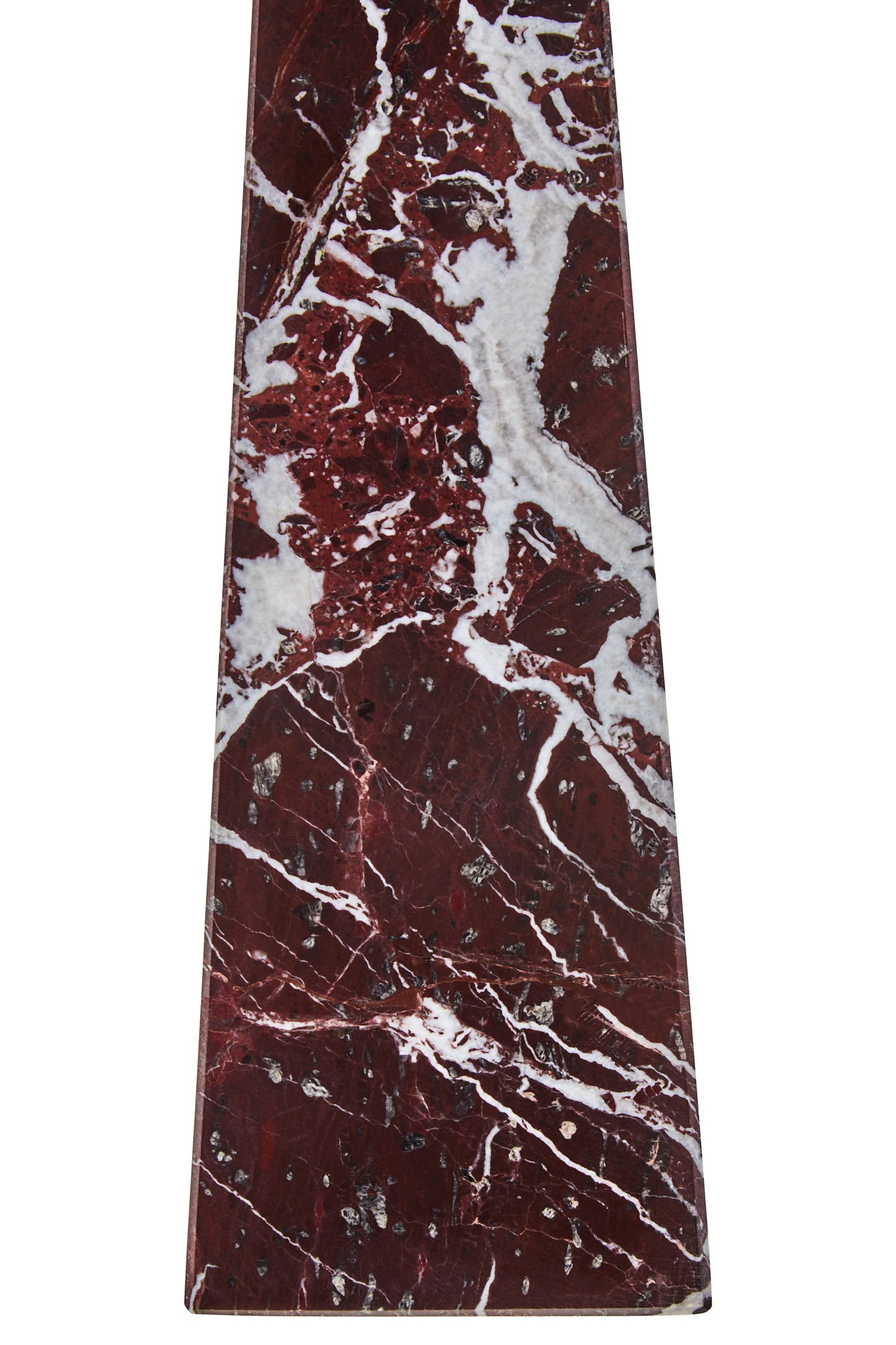 Red Aristocratic Large Marble Obelisk