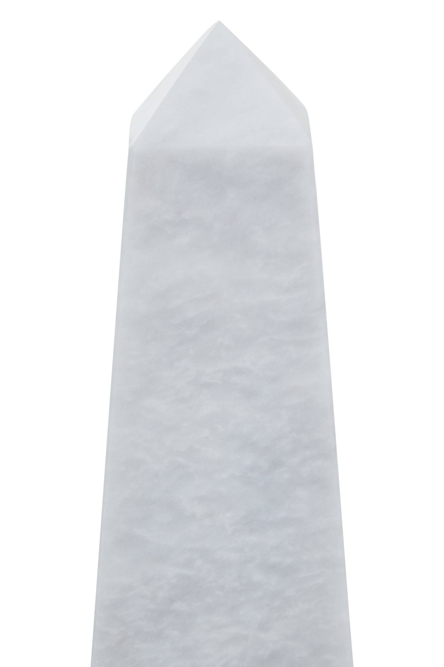 White Aristocratic Small Marble Obelisk