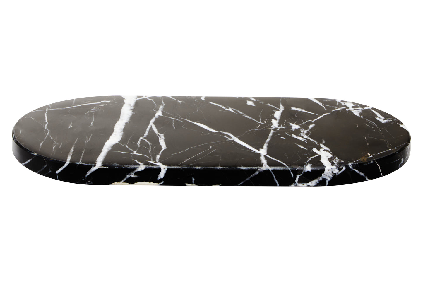 Black Aristocratic Oval Marble Serving Board