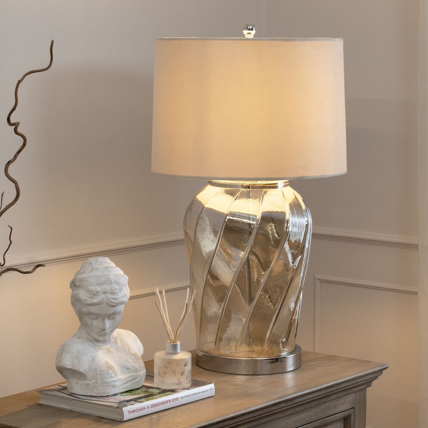 Ambassador Metallic Glass Lamp