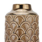 Seville Collection Short Caramel Scalloped Vase