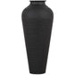 Matt Black Small Hammered Vase With Lid