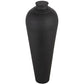 Matt Black Large Hammered Vase With Lid