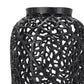 Black Cast Lattice Medium Vase