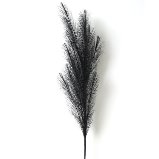 Black Tall Fluffy Faux Pampas